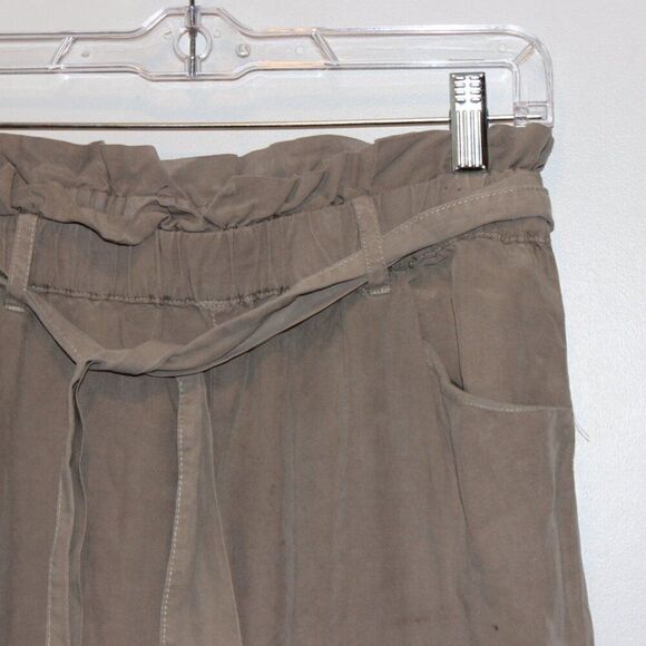 Anthropologie Thread & Supply Brown High-Waisted Tie-Waist Trouser Pants  Medium - Picture 3 of 11